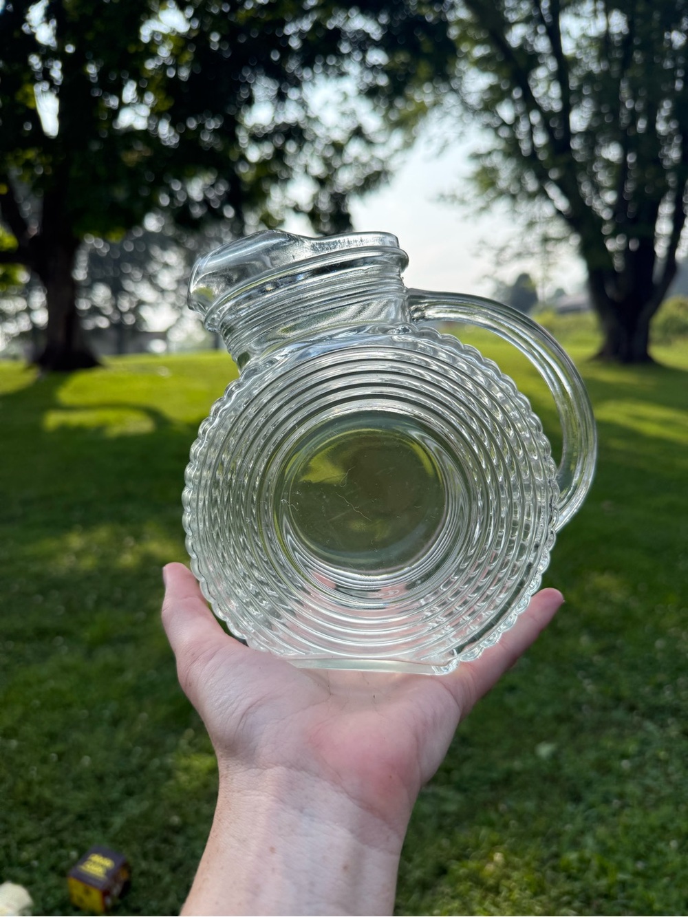 Federal Glass Company "Big Ben" tilt juice pitcher